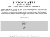Sinfonia a Tre Orchestra sheet music cover